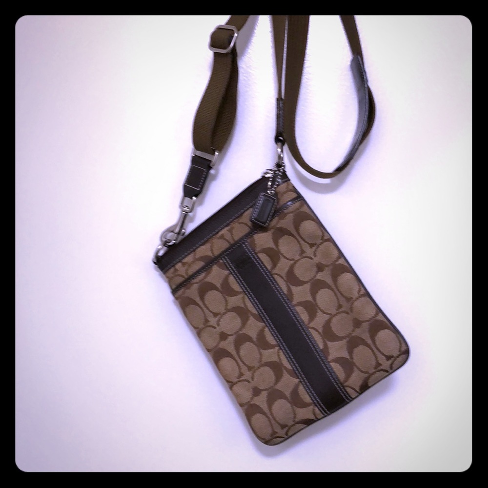 Brown coach over shoulder purse